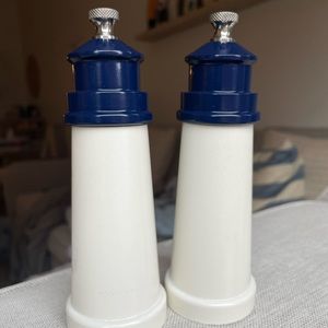 Fletchers’ Mill Lighthouse Salt and Pepper Mills *Brand New* *Unused* Maine-made
